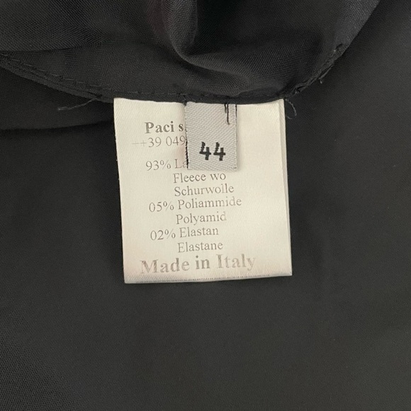 Vintage Gio Guerreri Wool Black and Beige Buttoned A-line ¾ Sleeves Dress - Picture 11 of 15